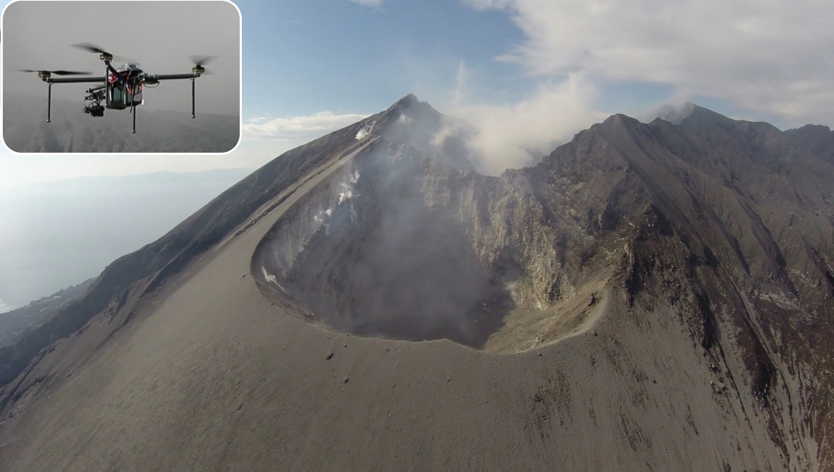 ドローンを用いた火山噴火時の土石流予測システム