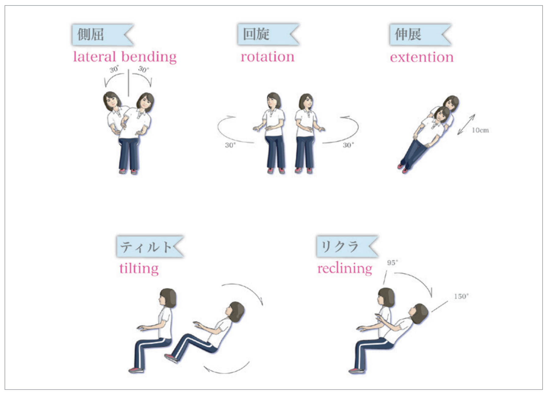 ハイネルの主な姿勢変換