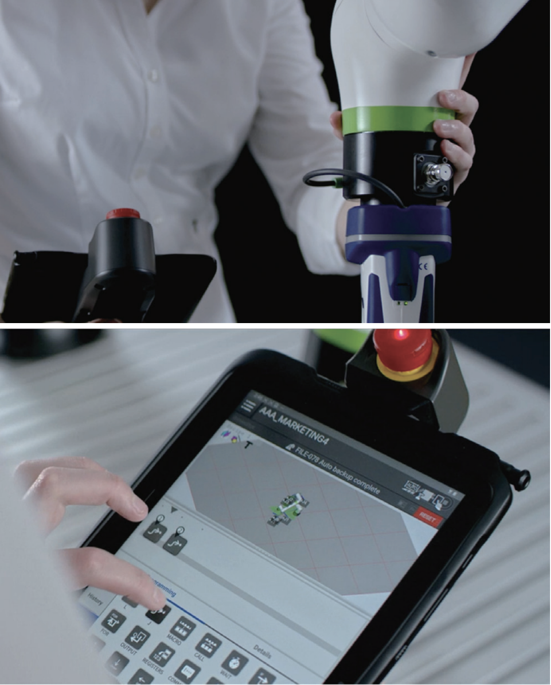 ダイレクトティーチとタブレット操作