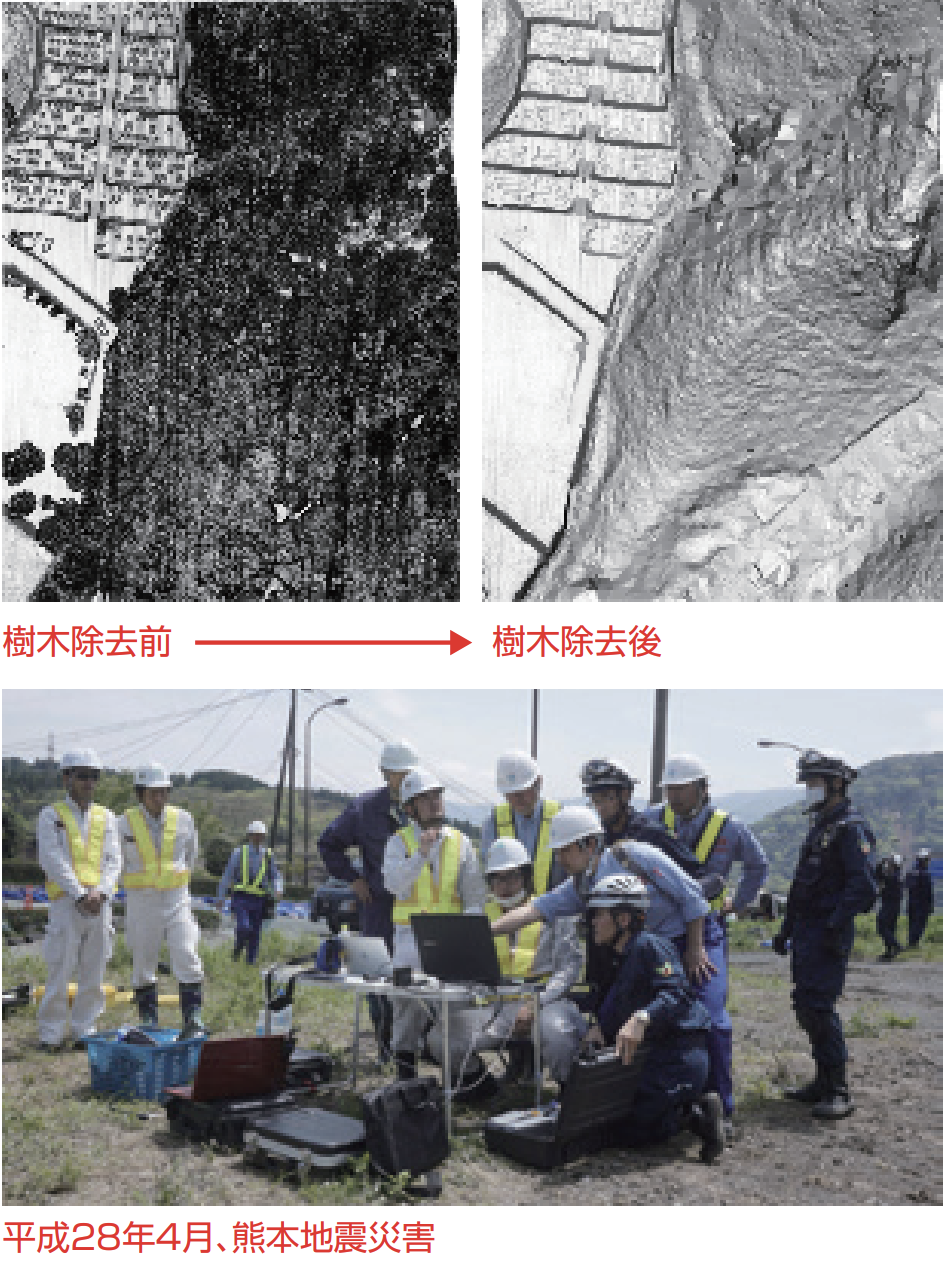 樹木下の地形データを詳細に取得